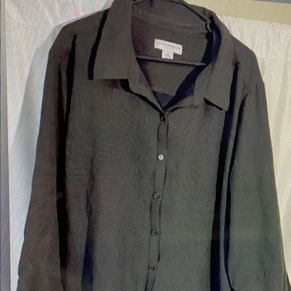 Women's Black Button-Up Blouse